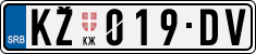 License plate of Serbia, Cars