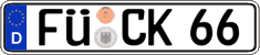 German license plate, Regular plates