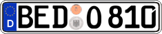 German license plate, Regular plates