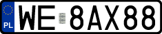 License plates of Poland, Regular car plates