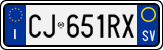 License plate of Italy, Cars (1994 year series)
