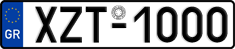 License plate of Greece, Cars