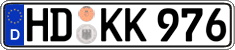 German license plate, Regular plates
