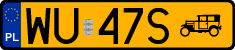 License plates of Poland, Oldtimers