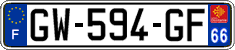 French license plate, SIV (ordinary)