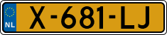 License plate of the Netherlands, Cars