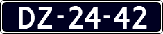 License plate of the Netherlands, Imported oldtimers (cars)