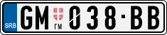 License plate of Serbia, Cars