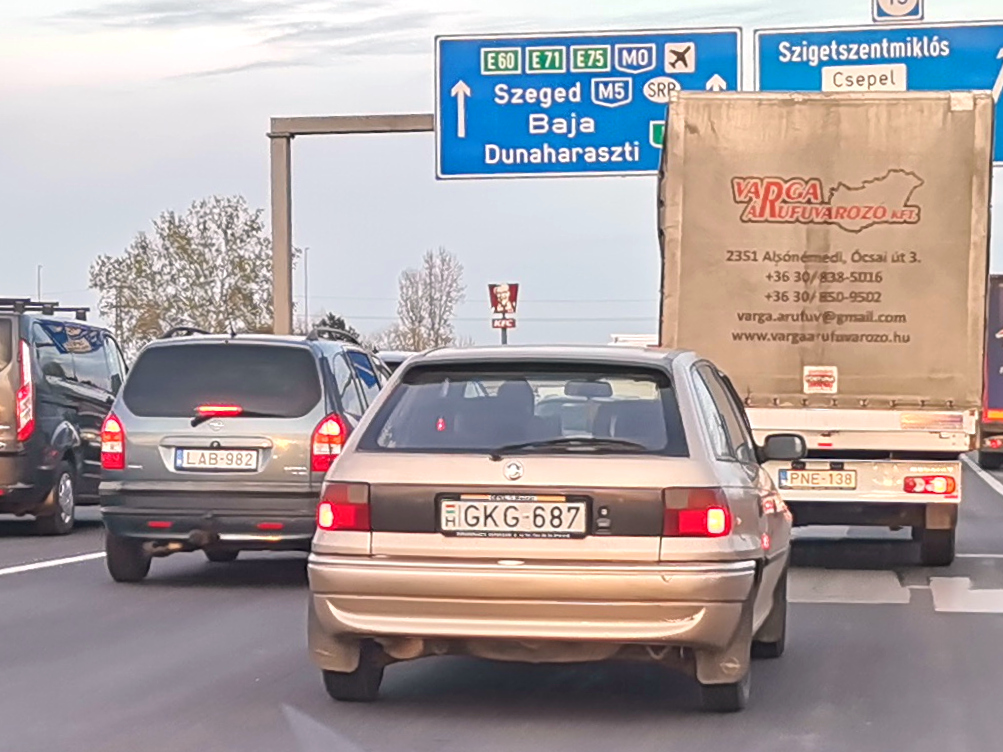 GKG-687, Opel Astra 1st gen 5-door Hatch (F; T92), 1991–1998 (–2002 for Eastern Europe)