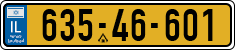 License plate of Israel, Regular plates