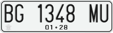 License plate of Indonesia, Regular plates