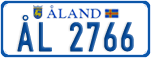 License plate of Åland, Cars (ÅL 12345)