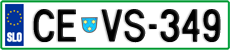 License plate of Slovenia, Cars