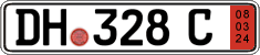 German license plate, Export transit plates