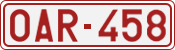 License plate of Belgium, 1951 year system