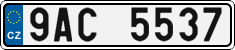 License plate of the Czech Republic, Cars (2001)