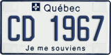 Quebec, Diplomatic (CC/CD 1234)