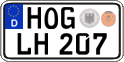 German license plate, Regular plates