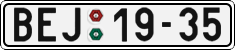 License plate of the Czech Republic, Cars (1960)