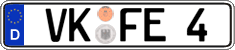German license plate, Regular plates