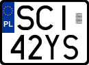 License plates of Poland, Regular car plates
