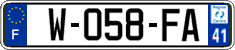 French license plate, SIV (garage)