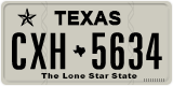 Texas, Regular plates (2012) (АBC-1234)