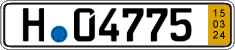 German license plate, Short-term transit plates
