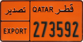 License plate of Qatar, Export transit plates