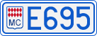 License plate of Monaco, Cars