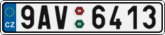 License plate of the Czech Republic, Cars (2001)