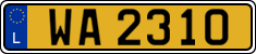 License plate of Luxembourg, 2003 year system