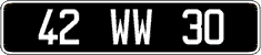French license plate, FNI