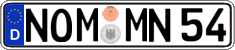 German license plate, Regular plates