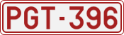 License plate of Belgium, 1951 year system