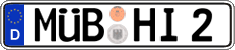 German license plate, Regular plates