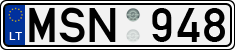License plate of Lithuania, Cars