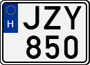 license plates of Hungary, Cars (1990)
