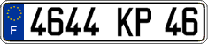French license plate, FNI