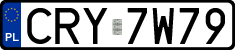 License plates of Poland, Regular car plates