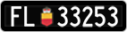 License plate of Liechtenstein, Cars