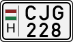 license plates of Hungary, Cars (1990)