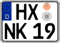 German license plate, Regular plates