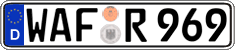 German license plate, Regular plates