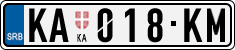 License plate of Serbia, Cars