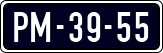 License plate of the Netherlands, Imported oldtimers (cars)