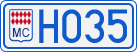 License plate of Monaco, Cars