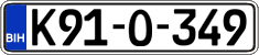 License plate of Bosnia and Herzegovina, Regular plates