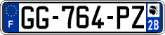 French license plate, SIV (ordinary)