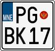 License plate of Montenegro, Motorcycles